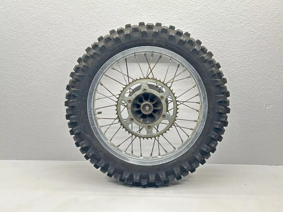 1982 Suzuki RM250 Rear Wheel 18" Tire Hub Rim Rotor Sprocket Assembly Black RM