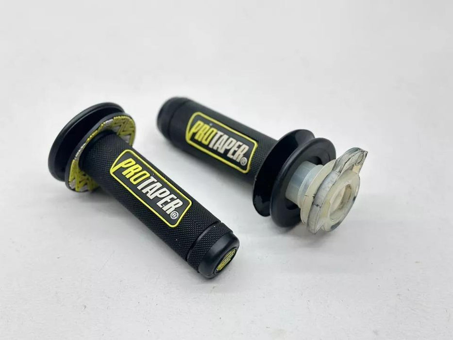 1982 Suzuki RM250 ProTaper Black Grips Tube Grip Set Lock On Half Waffle RM