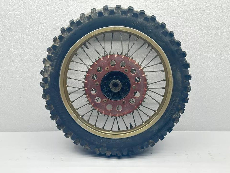 1987 Honda CR125R Rear Wheel 18 Rim Hub OEM Rotor Sprocket Tire CR 125R CR 125