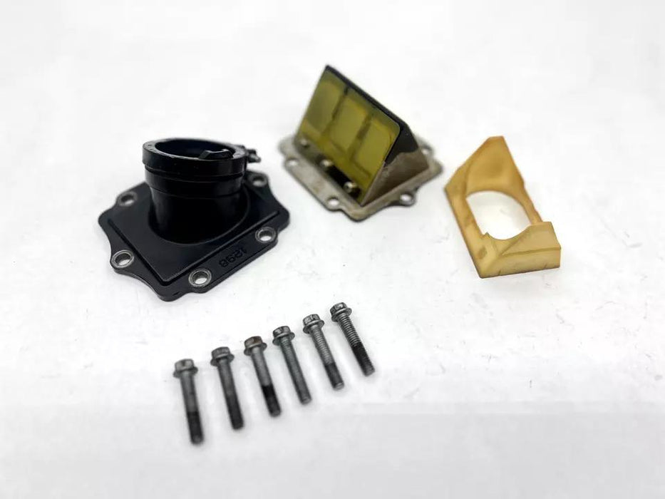 1998 Kawasaki 88-06 KDX200 Reed Valve Case Clamp Black Intake Cage Assembly