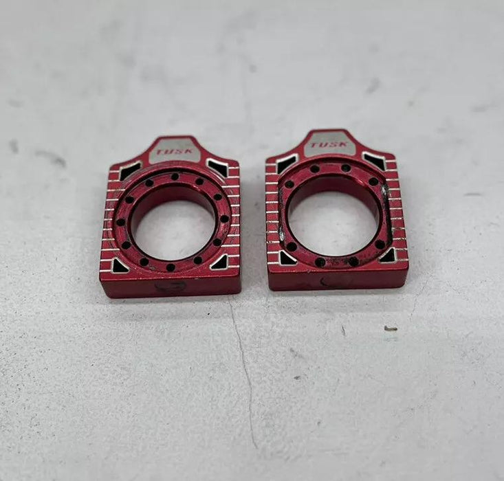 2005 Honda CR125R Tusk Axle Blocks Aluminum Red Billet Anodized CR 125