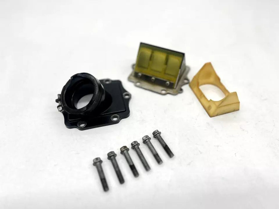 1998 Kawasaki 88-06 KDX200 Reed Valve Case Clamp Black Intake Cage Assembly