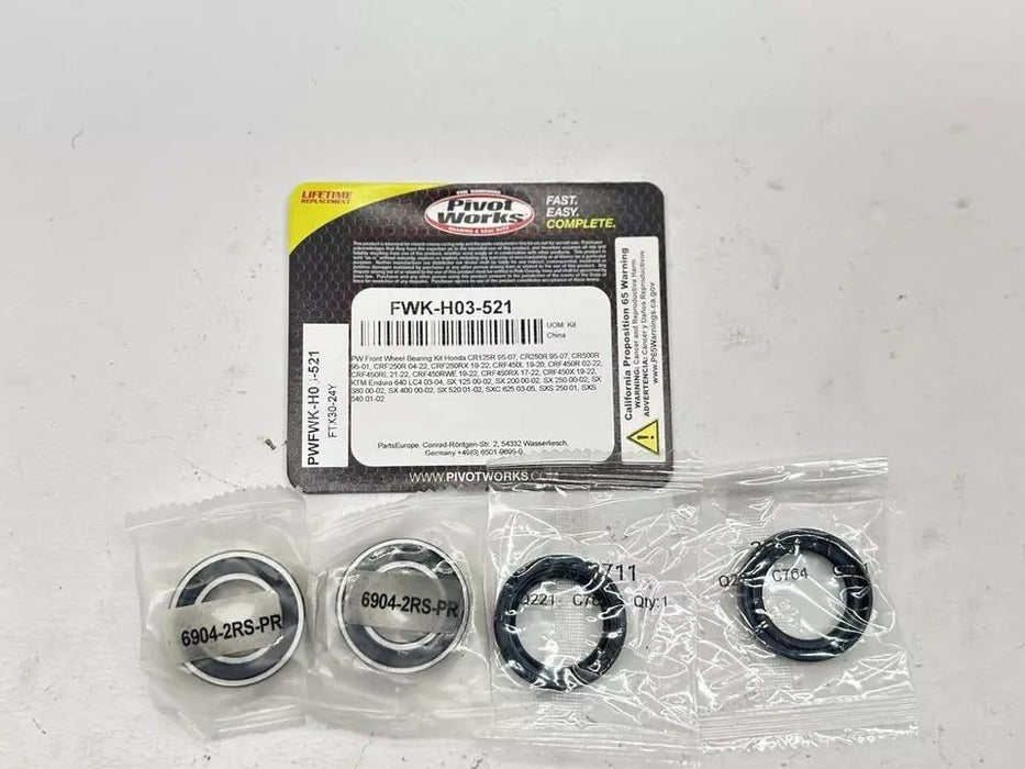 New 2013 Honda CRF450R Pivot Works Front Wheel Bearing Kit FWK-HO3-521 CRF 450R