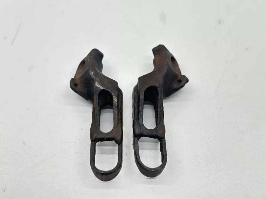 1986 Honda CR500 Foot Pegs Set Left Right Rest Metal Black OEM Assembly CR 500