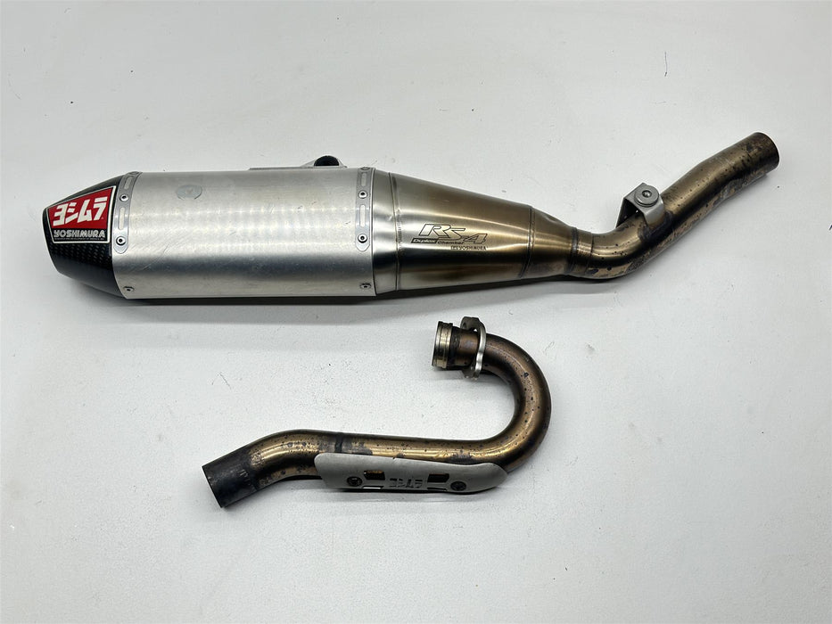 2009 Suzuki RMZ450 Yoshimura RS4 Exhaust System Dual Aluminum Pipes RMZ 450