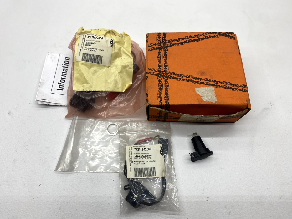 KTM Outlet Kit OEM Plug Cable Socket Battery Charger Power Assembly