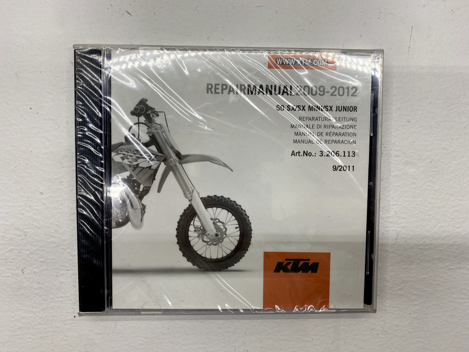 2009-2012 KTM 50SX Repair Manual CD OEM 50 SX