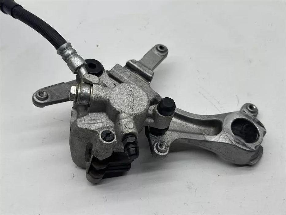 2014 Kawasaki KX450F Nissin Rear Brake Assembly OEM Caliper Master Cylinder