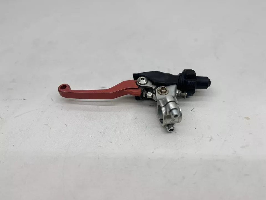 2005 Honda CR125 Clutch Perch Lever Left Handlebar OEM Aluminum Red Rubber CR