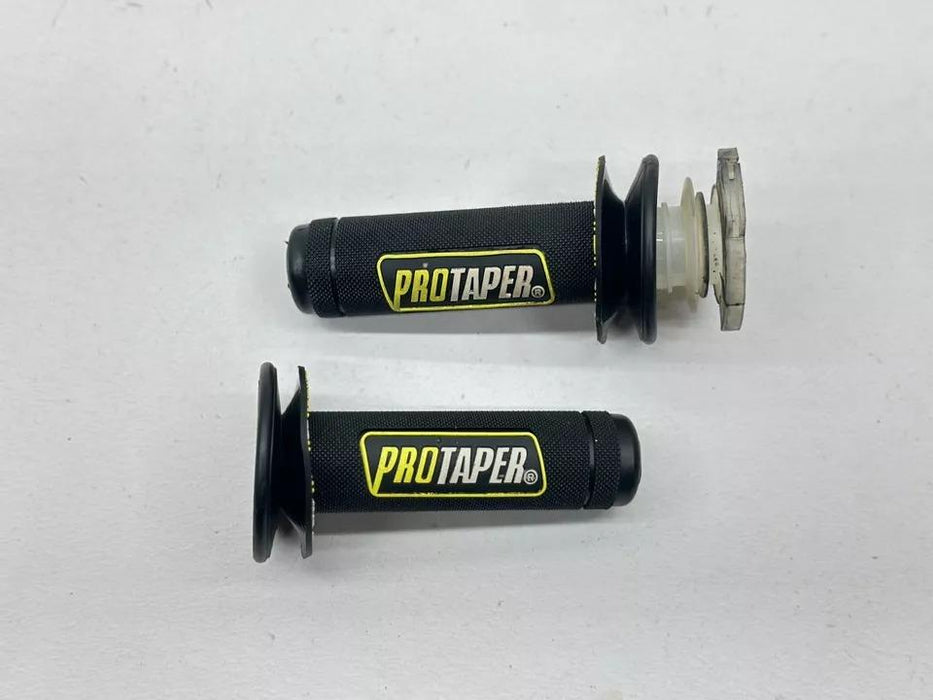 1982 Suzuki RM250 ProTaper Black Grips Tube Grip Set Lock On Half Waffle RM