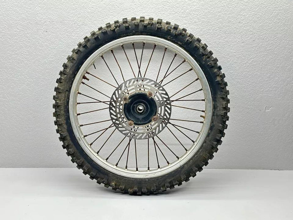 1989 Honda CR125R Front Wheel 21 Inch Hub Tire Black Rim OEM Rotor 446A5-KZ4-000