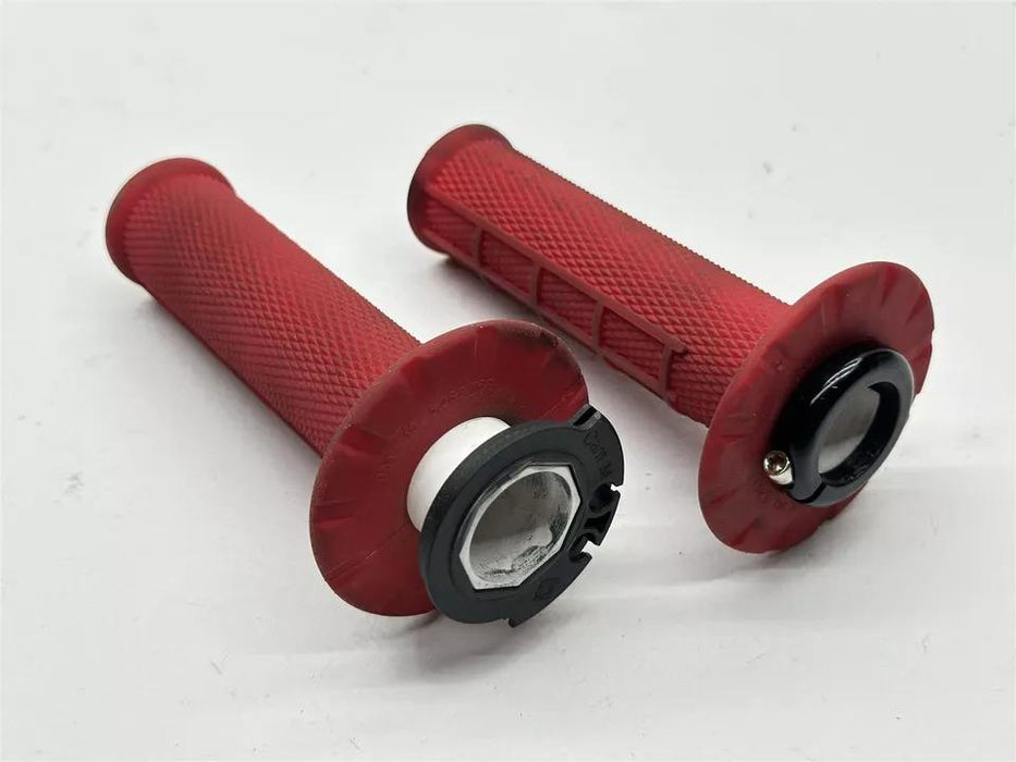 2024 KTM 450SXF ODI Grips Tube Set Lock On Half Waffle Assembly Red 450 SXF