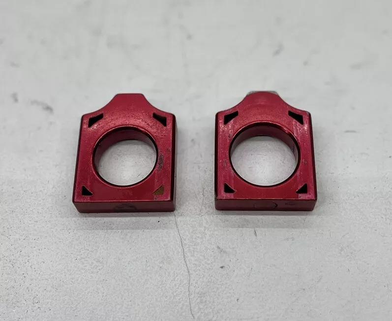 2005 Honda CR125R Tusk Axle Blocks Aluminum Red Billet Anodized CR 125