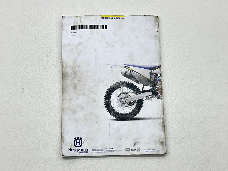 2020 Husqvarna FC350 Owner's Service Manual Booklet Maintenance Reference FC 350