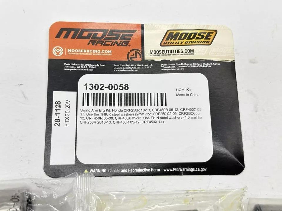 New 2013 Honda CRF450R Moose Racing Swingarm Bearing Kit 1302-0058 CRF 450R