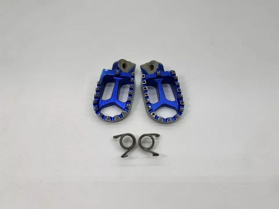 2020 Yamaha YZ450F Foot Pegs Blue Anodized Foot Rests Aftermarket Springs YZ