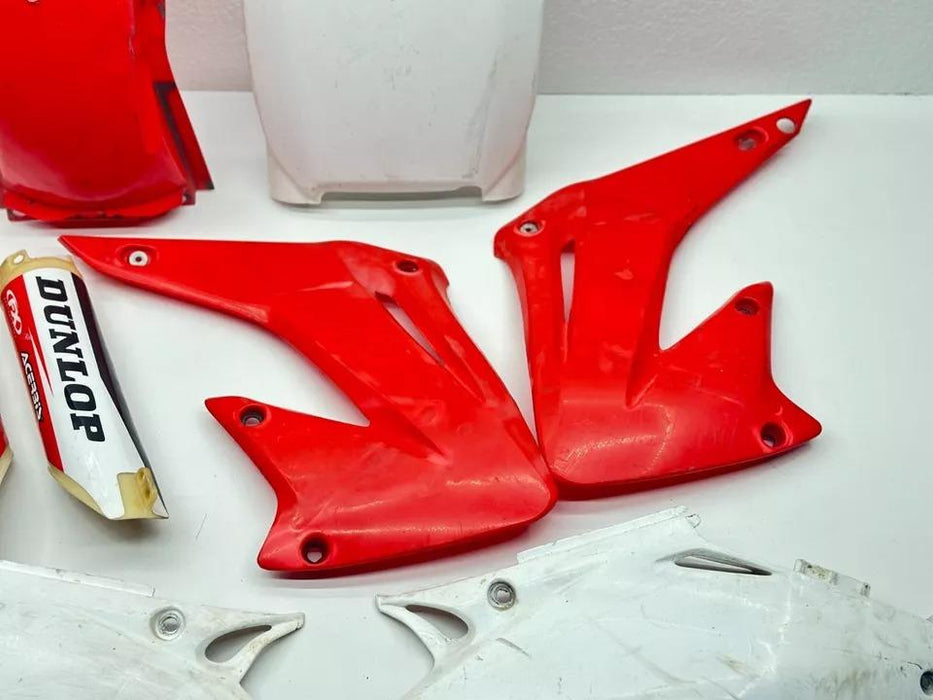 2003 Honda CR250R Plastics Set Red Shrouds Kit Fenders Protector OEM CR 250R