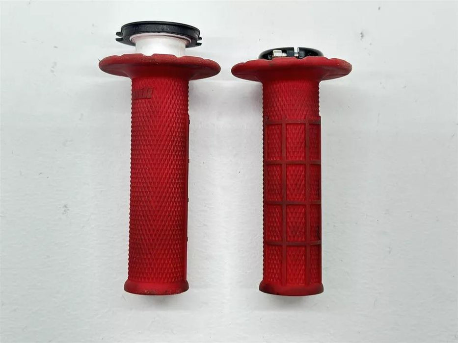 2024 KTM 450SXF ODI Grips Tube Set Lock On Half Waffle Assembly Red 450 SXF