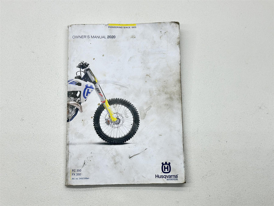 2020 Husqvarna FC350 Owner's Service Manual Booklet Maintenance Reference FC 350