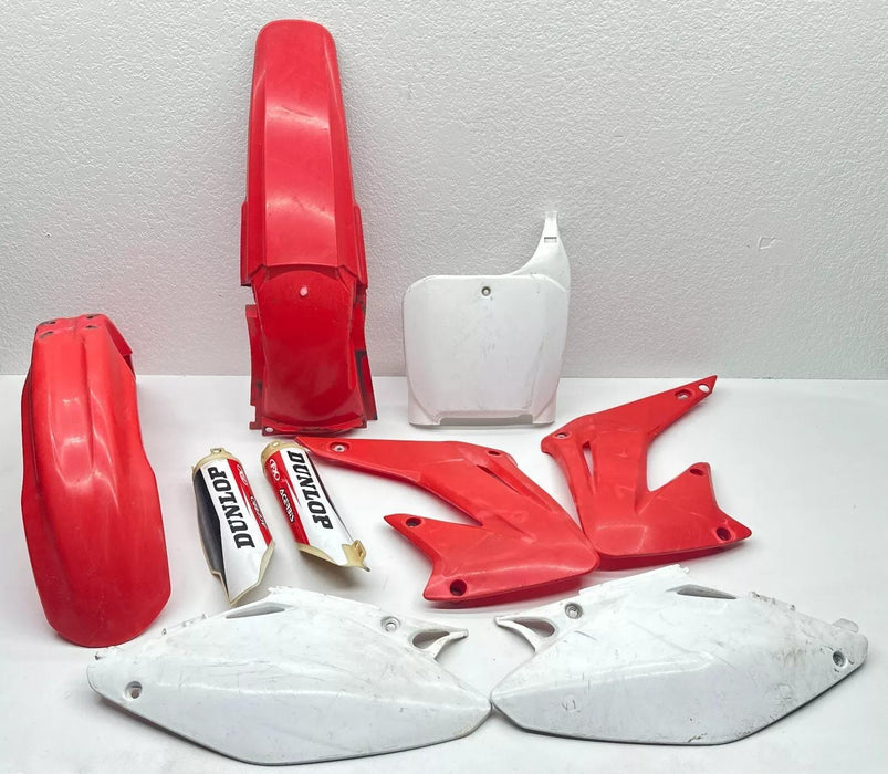 2003 Honda CR250R Plastics Set Red Shrouds Kit Fenders Protector OEM CR 250R